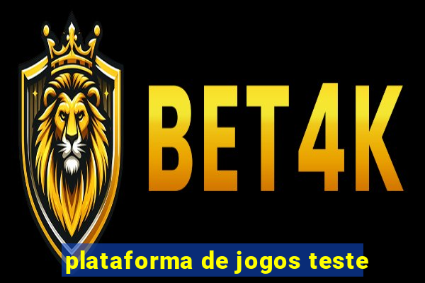 plataforma de jogos teste