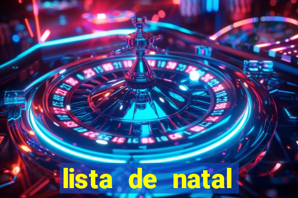 lista de natal para imprimir