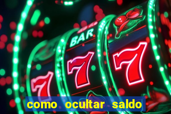 como ocultar saldo na betfair