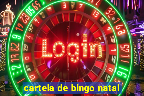 cartela de bingo natal