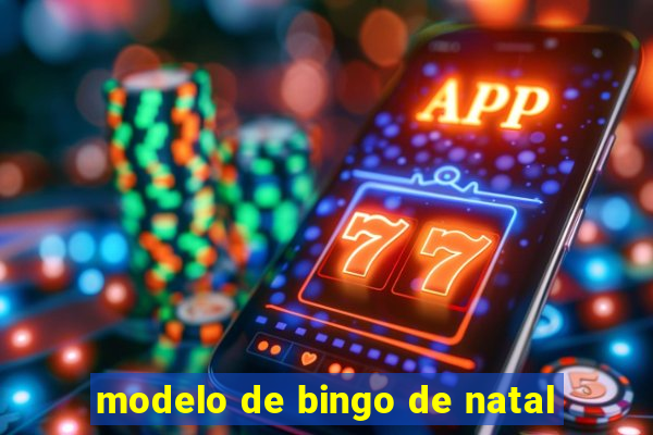 modelo de bingo de natal